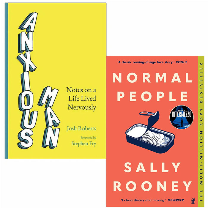 Anxious Man, Sally Rooney 2 Books Collection Set Josh Roberts - The Book Bundle