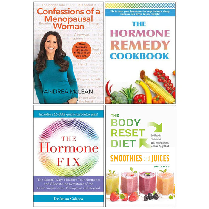 Confessions of a Menopausal Woman, Hormone Remedy Cookbook, Hormone Fix, Body Reset Diet Smoothies 4 Books Collection Set - The Book Bundle