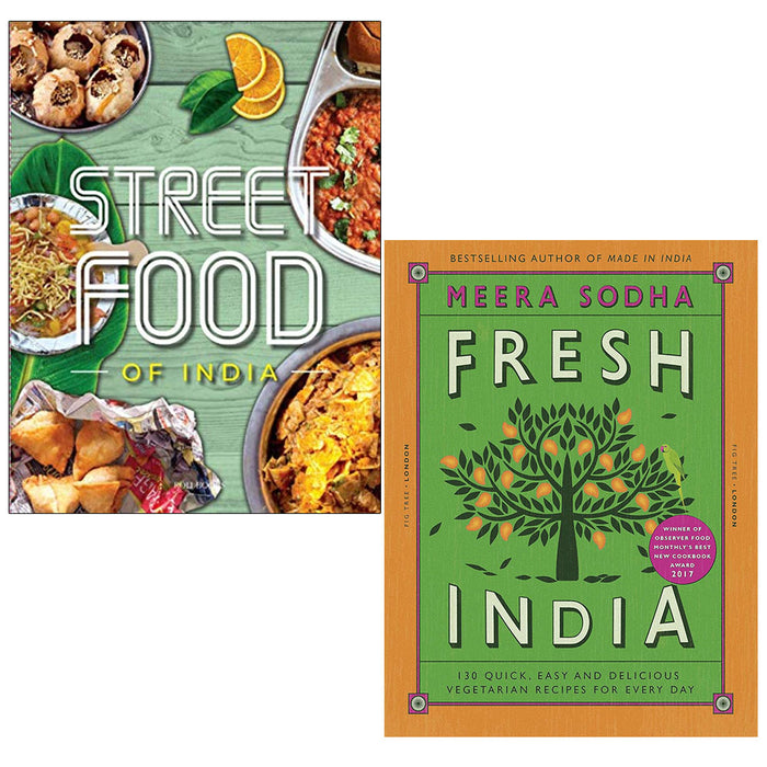 Fresh India: An Indian cookbook filled with 130 quick and easy vegetarian recipes, Street Food 2 Books Set - The Book Bundle
