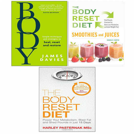 Body James Davies, Body Reset Diet Smoothies Iota, Harley Pasternak 3 Books Set - The Book Bundle