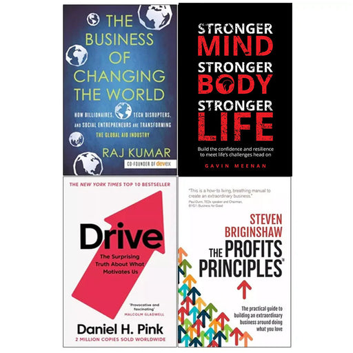 Profits Principles, Business of Changing, Stronger Mind, Drive 4 Books Set - The Book Bundle