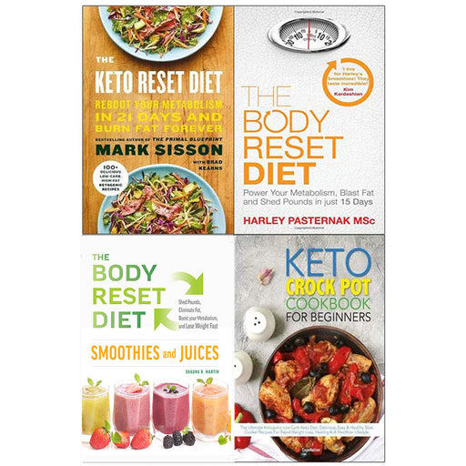 The Body Reset Diet, Keto Crock Pot CookBook, The Keto Reset Diet, The Body Reset Diet Smoothies and Juices 4 books collection set - The Book Bundle