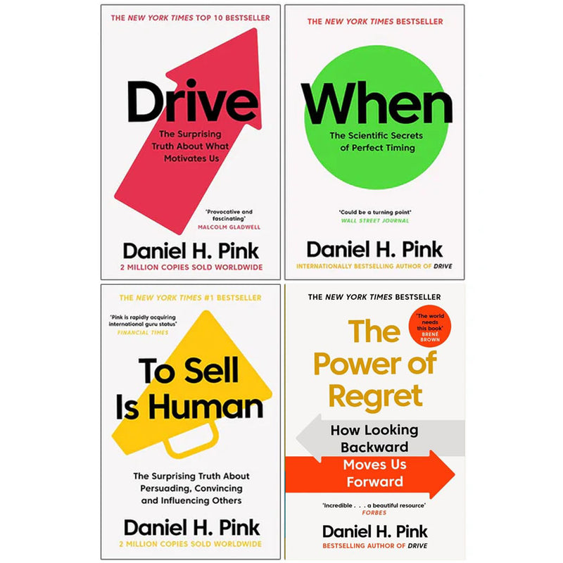 Daniel H. Pink Collection 4 Books Set (Power of Regret, When, Drive, To Sell is Human) - The Book Bundle