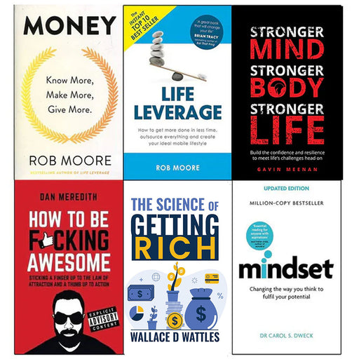 Money: Know More, Make More, Give More, The Science of Getting Rich, How To Be F*Cking Awesome 6 Books Collection Set - The Book Bundle