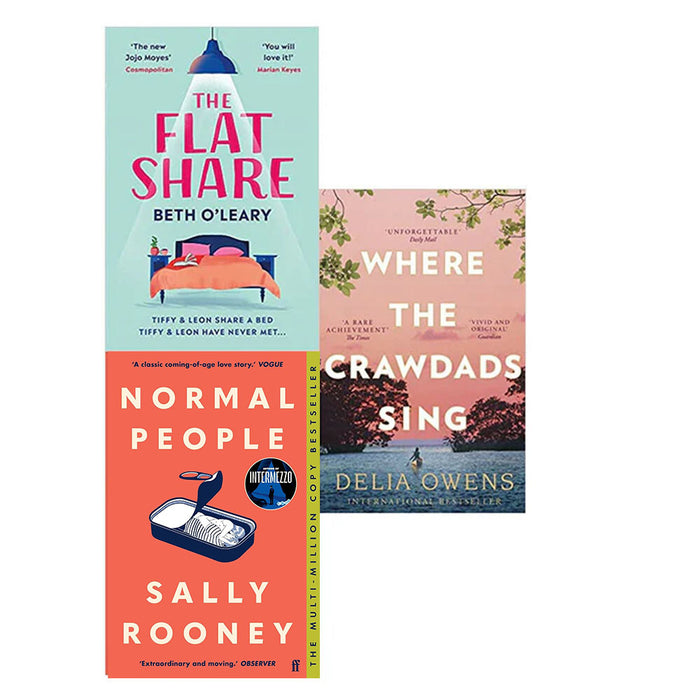 Normal People, Where the Crawdads,The Flatshare 3 Books Collection Set - The Book Bundle