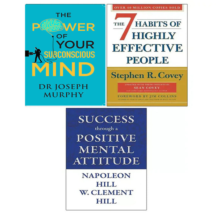 Success through Positive, 7 Habits Of Highly Effective, The Power of Your Subconscious Mind 3 Books Set - The Book Bundle