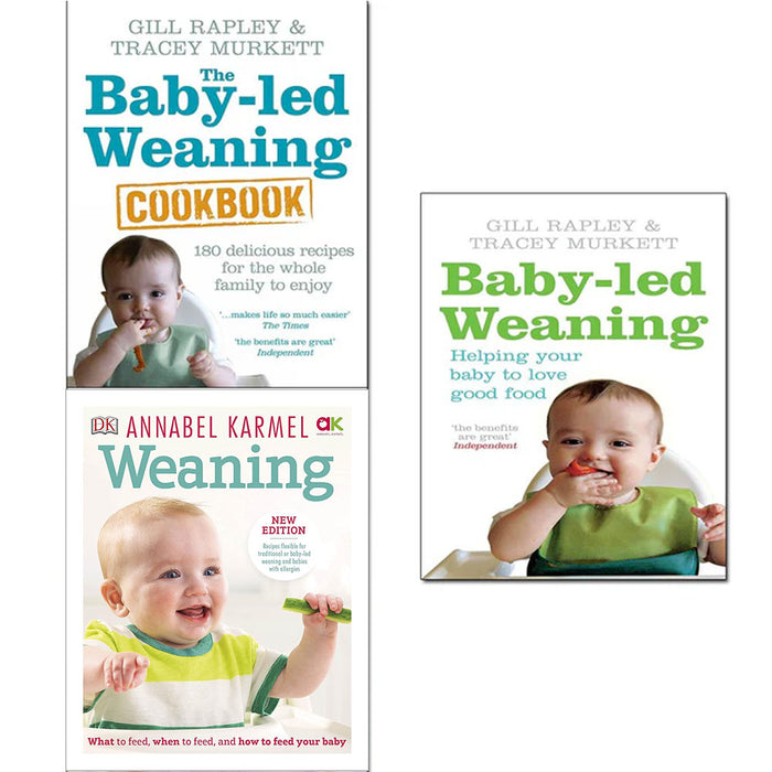 Weaning [hardcover], Baby-led Weaning, Cookbook [hardcover] 3 books collection set - The Book Bundle