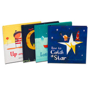 Hardcover boxed set of "Once There Was a Boy..." by Oliver Jeffers, featuring colorful illustrations and artistic cover art.