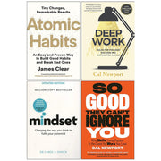 Atomic Habits, Deep Work, Mindset Dr Carol Dweck, So Good They Can't Ignore You 4 Books Collection Set - The Book Bundle