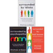 Thomas Erikson Surrounded Series Collection 3 Books Set ( Idiots, Psychopaths, Bad Bosses and Lazy Employees) - The Book Bundle