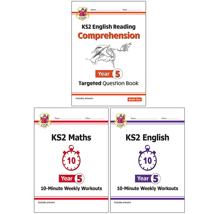 KS2 New Curriculum Year 5 CGP Books Collection 3 Books Set (English 10-Minute Weekly Workouts) - The Book Bundle