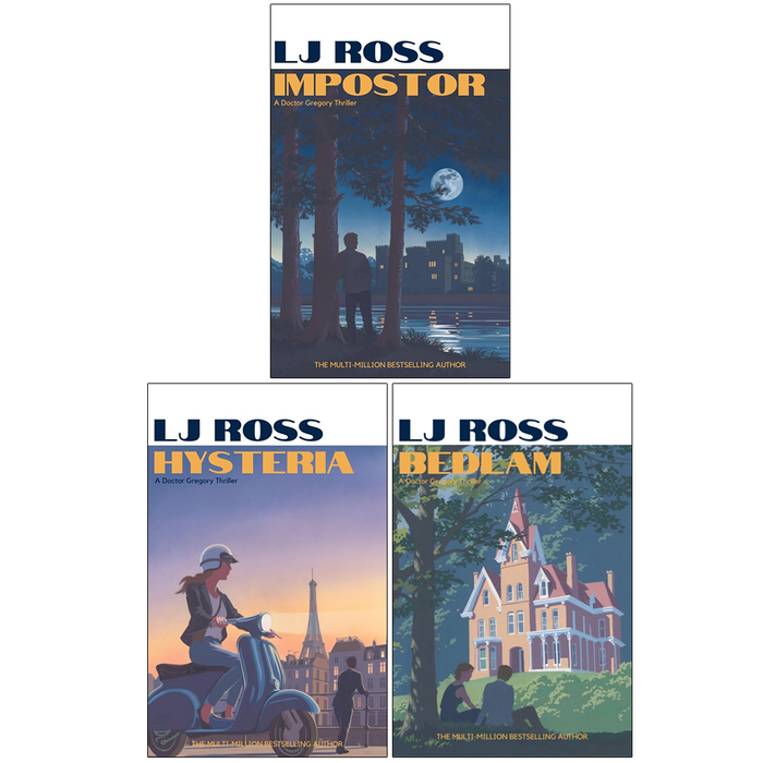 Alexander Gregory Thrillers 3 Books Collection Set By LJ Ross(Impostor, Hysteria & Bedlam) - The Book Bundle