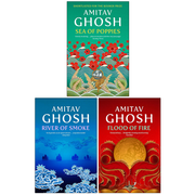 Ibis Trilogy book collection set by Amitav Ghosh, paperback edition, featuring three fiction novels with colorful covers.