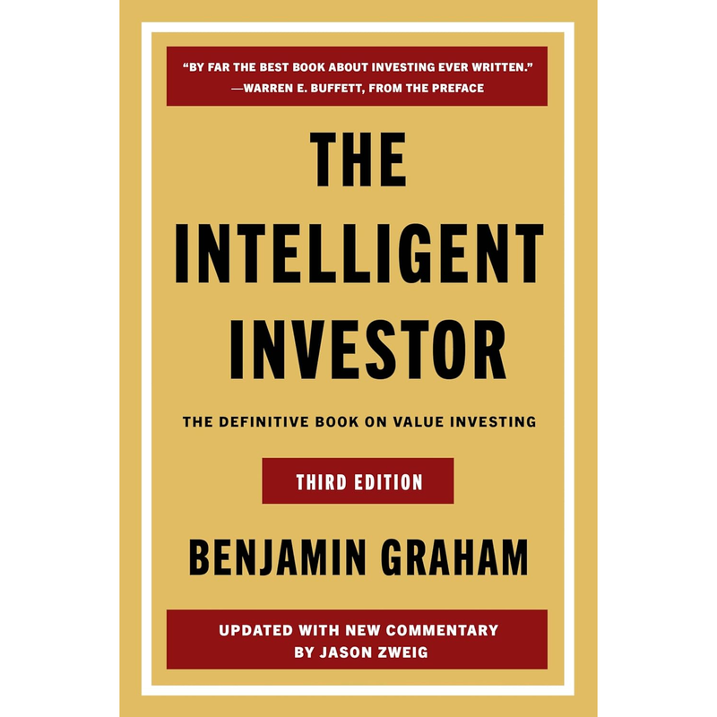 Paperback of "The Intelligent Investor Third Edition" by Benjamin Graham, a non-fiction book on value investing with a Harper Business cover.