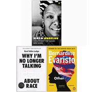 Three paperback non-fiction books from The Book Bundle collection set featuring "I Know Why the Caged Bird Sings," Girl, Woman, Other, and more.