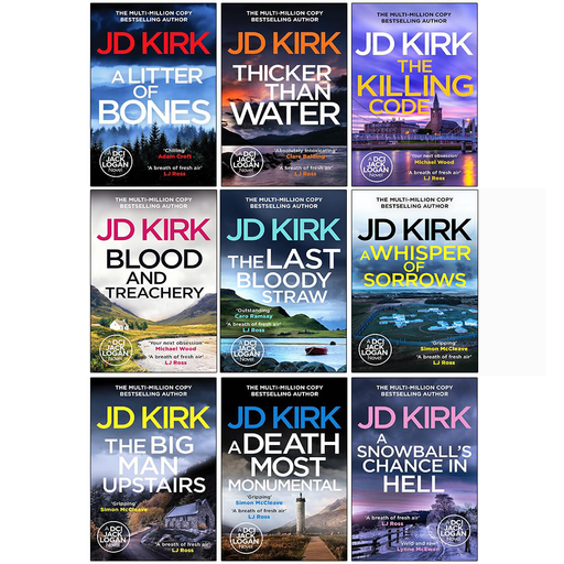 DCI Logan Crime Thrillers 1-9 Books Collection Set By JD Kirk (A Litter of Bones,Thicker Than Water) - The Book Bundle