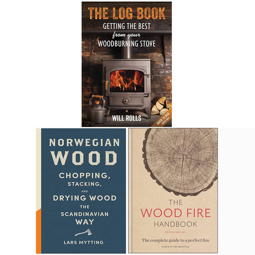 Wood fire handbook and norwegian and log 3 books collection set - The Book Bundle