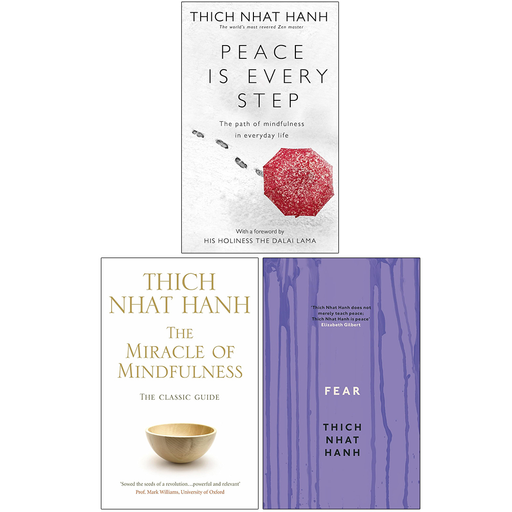 Thich nhat hanh collection 3 books set (peace is every step, the miracle of mindfulness, fear) - The Book Bundle