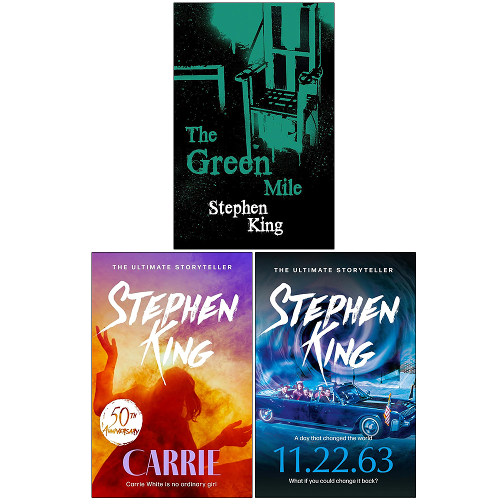 Stephen King 3 Books Collection Set(Carrie, 11.22.63, The Green