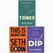Seth Godin 3 Books Collection Set (Tribes We need you to lead us, This is Marketing, The Dip) - The Book Bundle