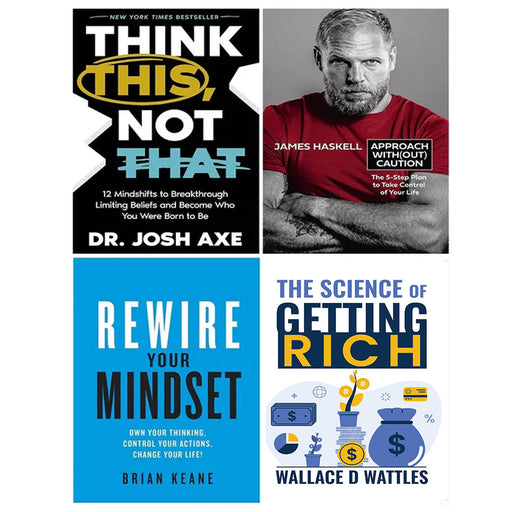 Think This Not That (HB), Rewire Your Fitness Mindset, Approach Without (HB), The Science of Getting Rich 4 Books Set - The Book Bundle