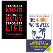 Two paperback books from the Stronger Mind collection by Timothy Ferriss and Gavin Meenan, focusing on productivity and personal development.