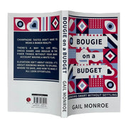Cover of "Bougie on a Budget" by Gail Monroe, featuring stylish design and title text on a clean background.