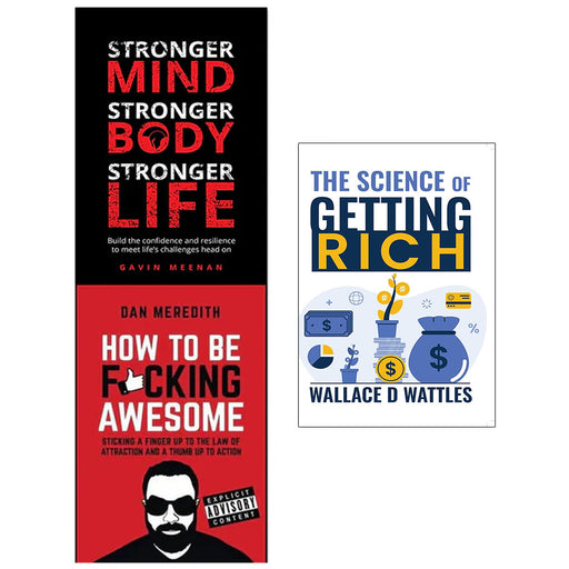 Stronger Mind, How to Be Fucking Awesome and The Science of Getting Rich 3 Books Collection Set - The Book Bundle