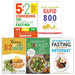 5 2 Cookbook, Quick and Simple RAPID 800 Cookbook, Skinny 5:2 Diet, Vegetarian 5 2 Fast Diet For Beginners, Complete Ketofast 5 Books Collection Set - The Book Bundle