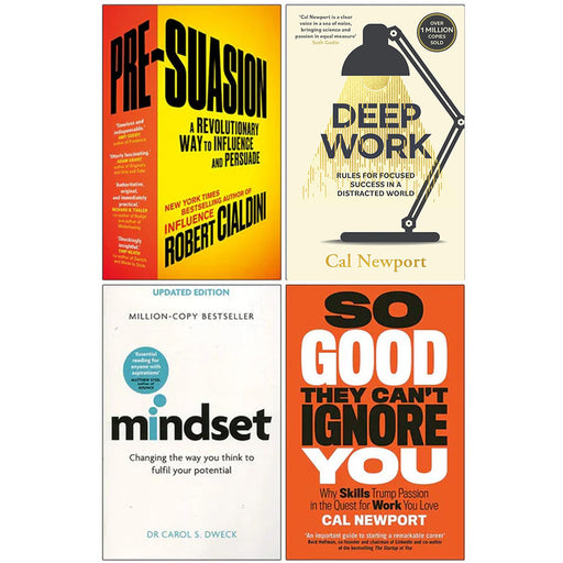 MindPresuasion, Deep Workset Dr Carol Dweck, So Good They Can't Ignore You 4 Books Collection Set - The Book Bundle