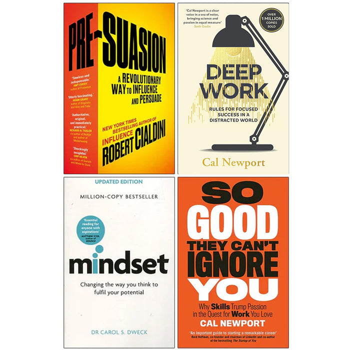 MindPresuasion, Deep Workset Dr Carol Dweck, So Good They Can't Ignore You 4 Books Collection Set - The Book Bundle