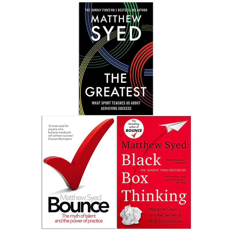 Black Box thinking, Bounce and The Greatest 3 Books Collection Set - The Book Bundle