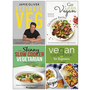 Ultimate Veg Jamie Oliver [Hardcover], Go Lean Vegan, Skinny Slow Cooker, Vegan Cookbook For Beginners 4 Books Collection Set - The Book Bundle
