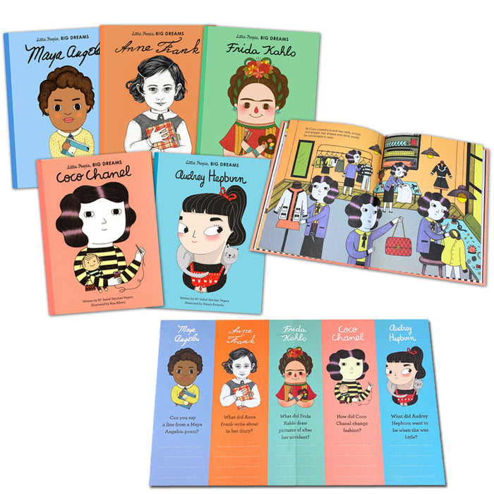 Collection of Little People, Big Dreams inspiring artists and writers books by Frances Lincoln Children's Books, featuring colorful cover art.