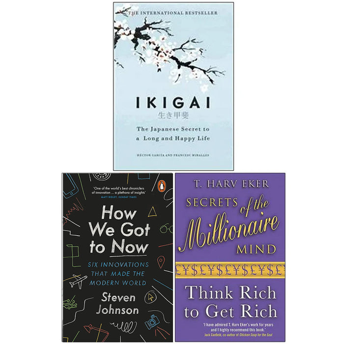 Ikigai The Japanese, How We Got to, Secrets of the Millionaire 3 Books Collection - The Book Bundle