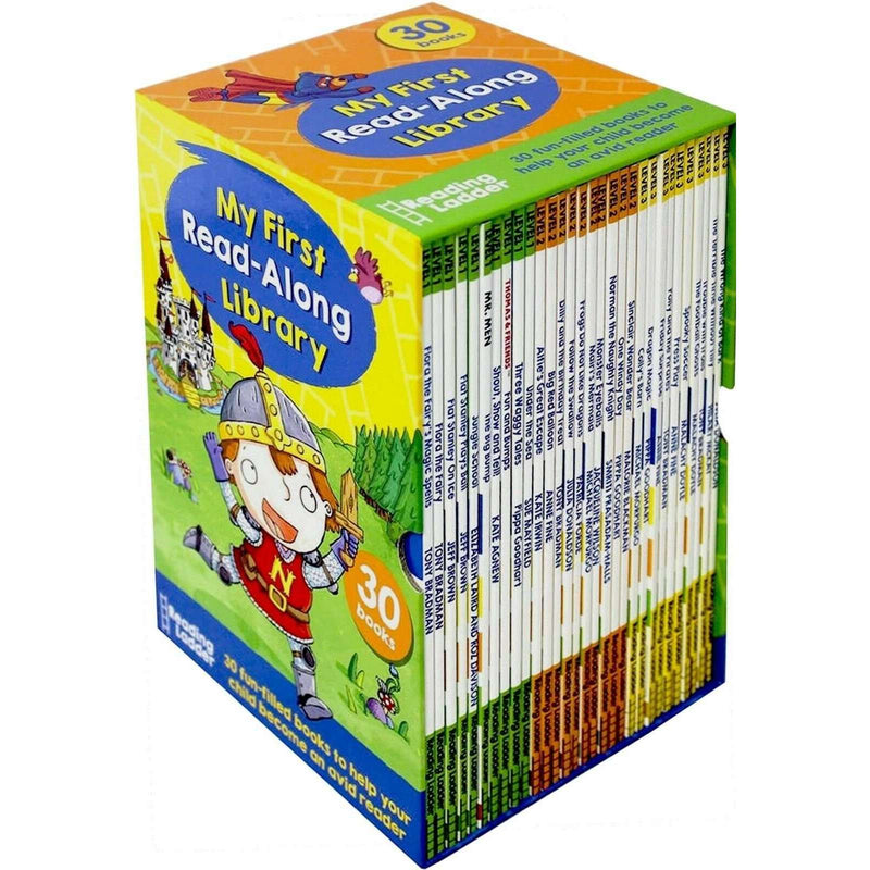 Reading Ladder Read-Along Library 30-book set featuring Flat Stanley stories in paperback, ideal for young readers.