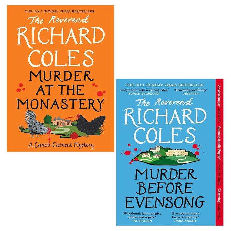 Canon Clement Mysteries 2 Books Set By Reverend Richard Coles (Murder at the Monastery & Murder Before Evensong) - The Book Bundle