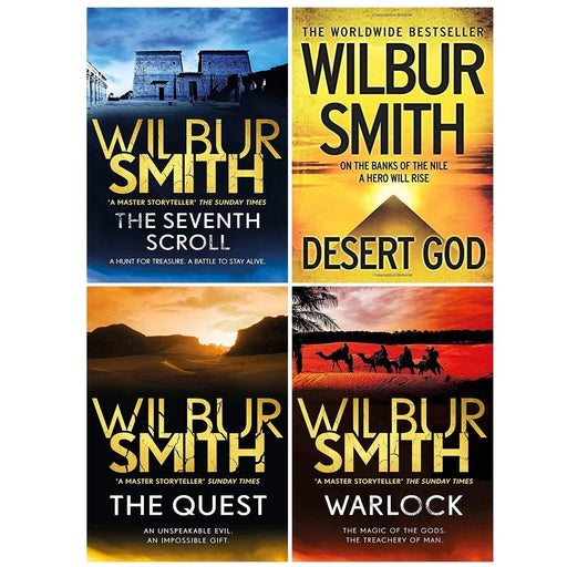 MISSING-Wilbur Smith Egyptian 4 Books SET  (The Quest, Warlock, The Seventh Scroll, River God)ORDER-Desert God - The Book Bundle