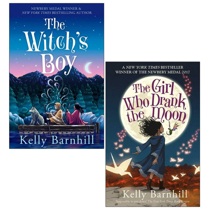 Kelly Barnhill 2 Books Collection Set (The Girl Who Drank the Moon, The Witch's Boy )