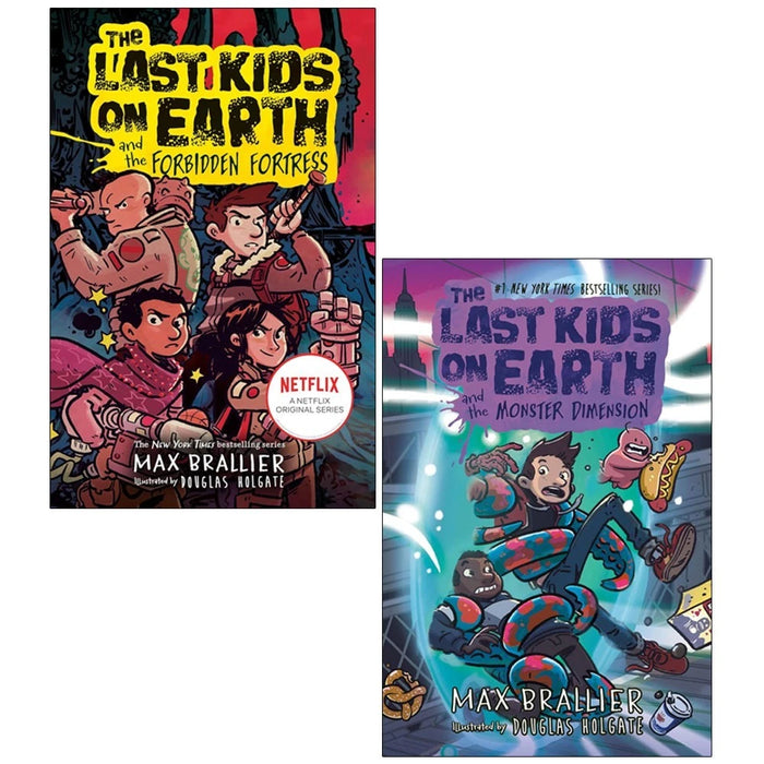 The Last Kids on Earth 2 Books Collection Set by Max Brallier (Forbidden Fortress, Monster Dimension)