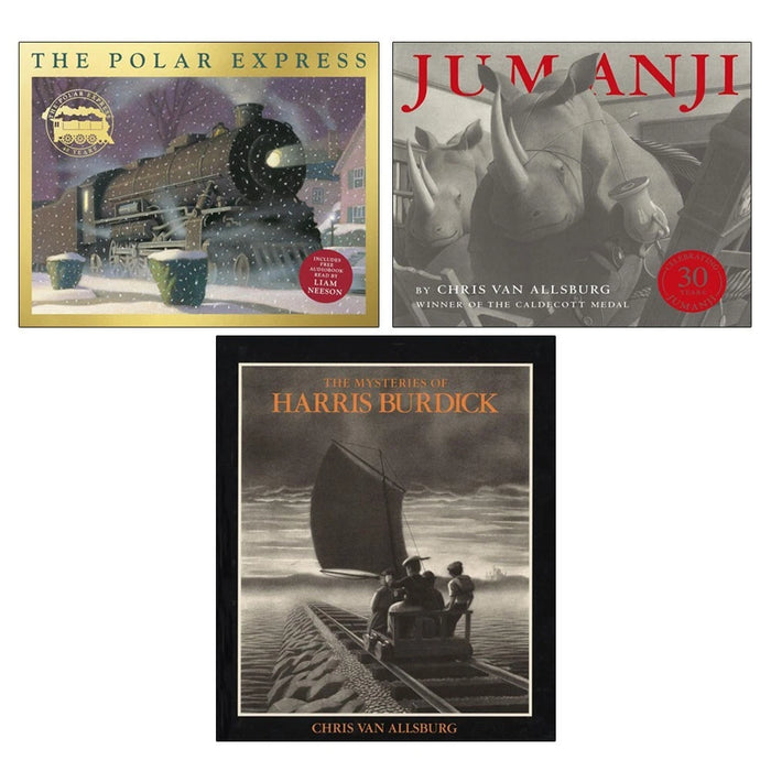 Chris Van Allsburg Collection 3 Books Set (The Polar Express, Jumanji & The Mysteries of Harris Burdick)