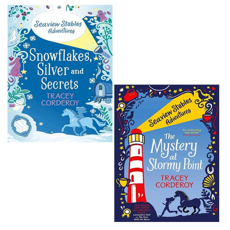 Tracey Corderoy Seaview Stables Adventures Series 2 Books Collection Set (Snowflakes Silver and secrets,The Mystery at Stormy Point) - The Book Bundle