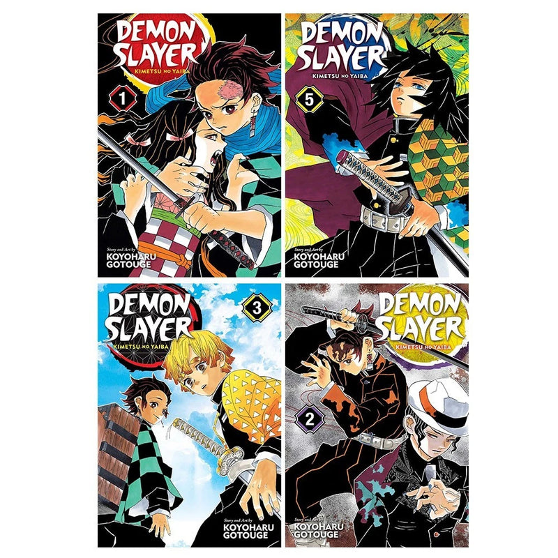 Share Demon Slayer Kimetsu no Yaiba 4 Books Set by Koyoharu Gotouge (Vol. 1,2,3,5) - The Book Bundle