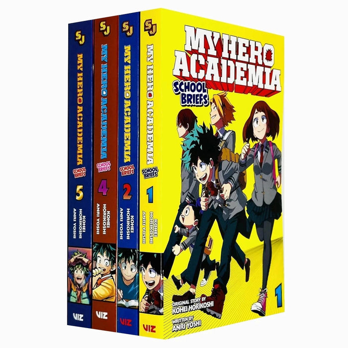 My Hero Academia School Briefs Series 4 Books Set by Anri Yoshi (Vol 1,2,4,5)