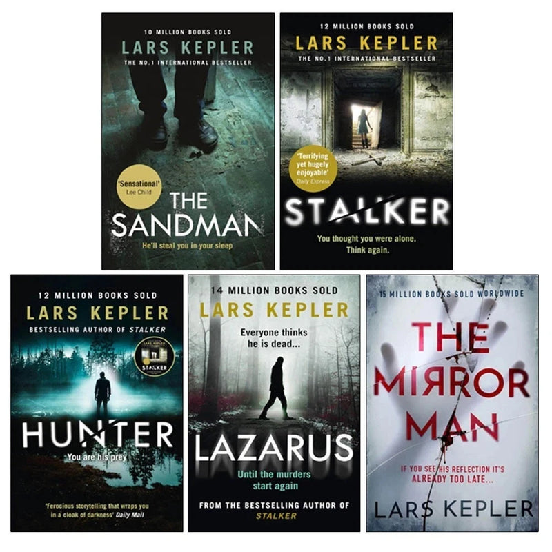 Joona Linna Series 5 Books Collection Set by Lars Kepler(The Sandman, Stalker, Hunter,Lazarus & The Mirror Man) - The Book Bundle