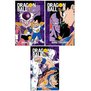 Collection of Dragon Ball Full Color Freeza Arc volumes 1, 3, and 4 books by Akira Toriyama, published by VIZ Media LLC