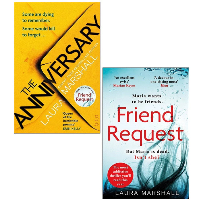 Laura Marshall Collection 2 Books Set( Anniversary, Friend Request)
