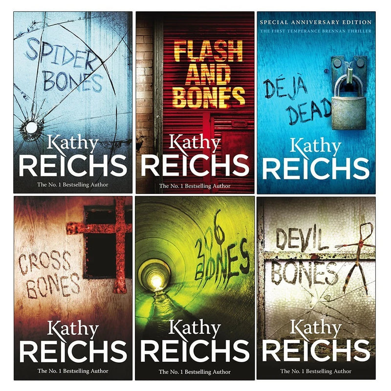 Temperance Brennan Series 6 Books Collection Set By Kathy Reichs (Deja Dead: The classic forensic thriller, Cross Bones Devil Bones, 206 Bones ,Spider Bones, Flash and Bones) - The Book Bundle