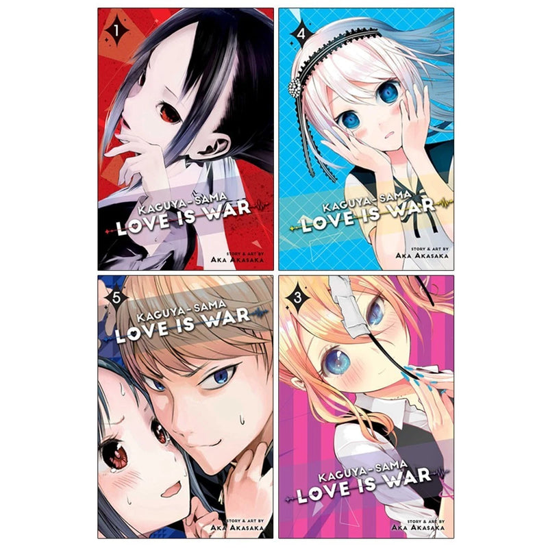 Kaguya-sama: Love Is War Series 4 Books Collection Set By Aka Akasaka (Vol 1,3,4,5) - The Book Bundle