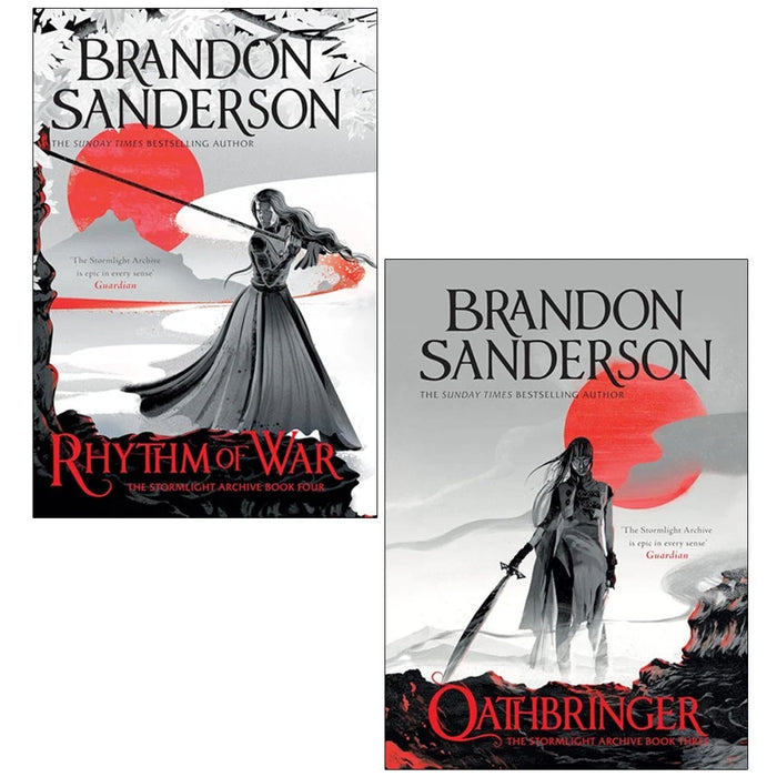 Stormlight Archive Series 2 Books Collection Set By Brandon Sanderson(Rhythm of War &  Oathbringer)